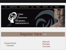 Tablet Screenshot of collegeofacupuncture.com